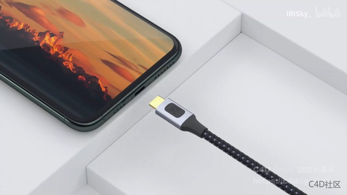 USB-C转HDMI线 广告宣传动画