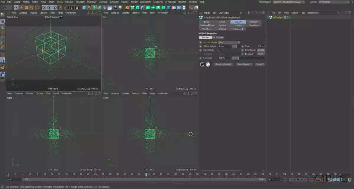 X-particles Emitter-Object