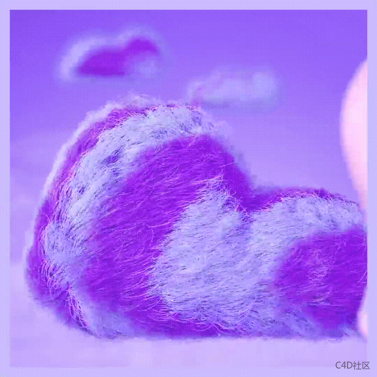 魔幻的C4D毛发球