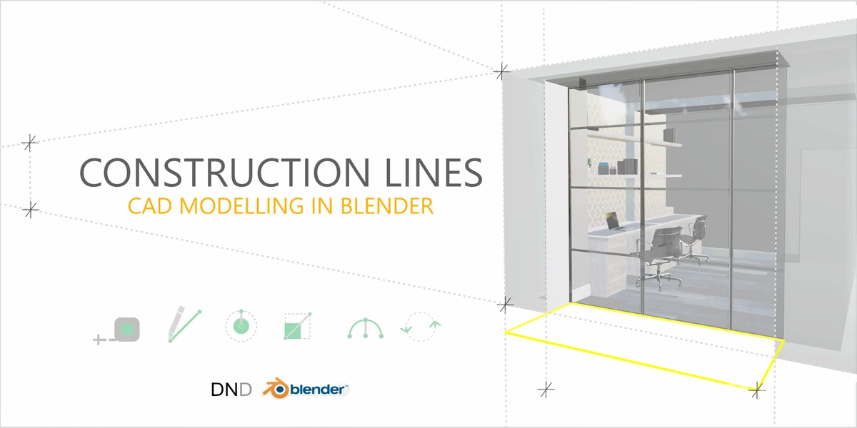 Construction Lines v0.9.6.8 Fro Blender CAD风格施工线建模插件