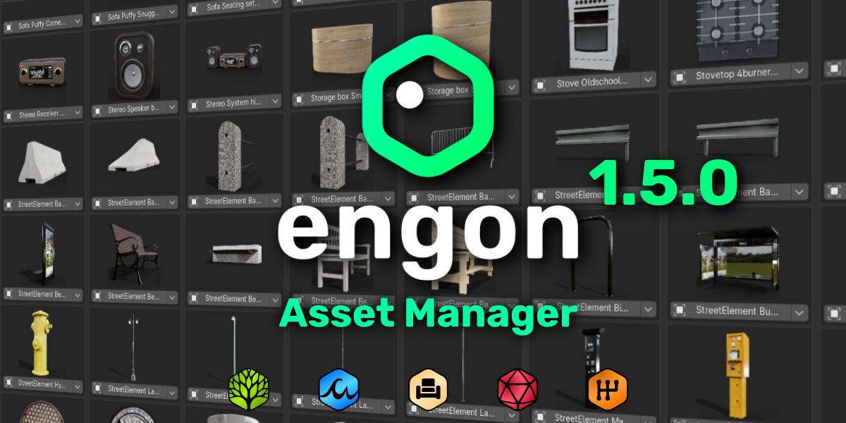 Engon v1.5.1 for blender 资产文件即时搜索插件
