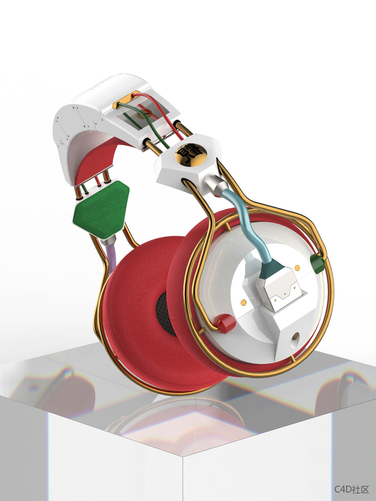 纪念动漫电影《攻壳机动队2：无知》而设计的耳机-工业设计-Jeff Shen