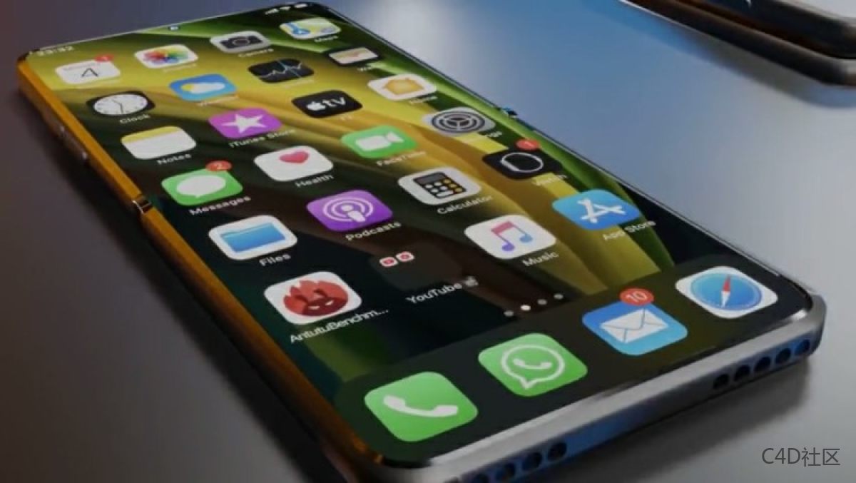 iPhone Flip：双屏四摄概念手机3D动画