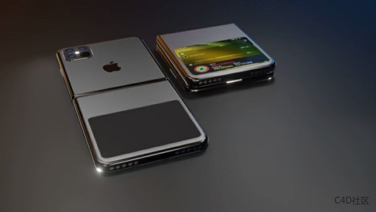 iPhone Flip：双屏四摄概念手机3D动画