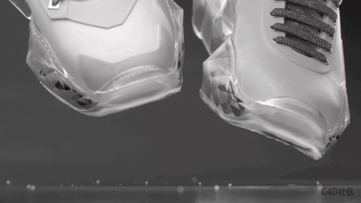 一部关于奢侈品牌发布的第一款运动鞋C4D动画