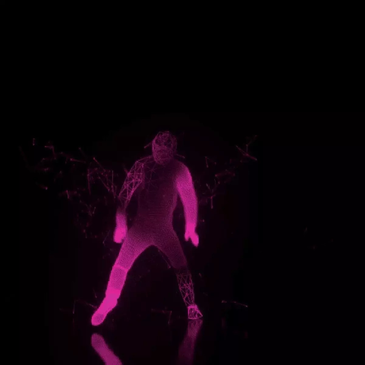 CG角色动画-发光的人物跳舞动画