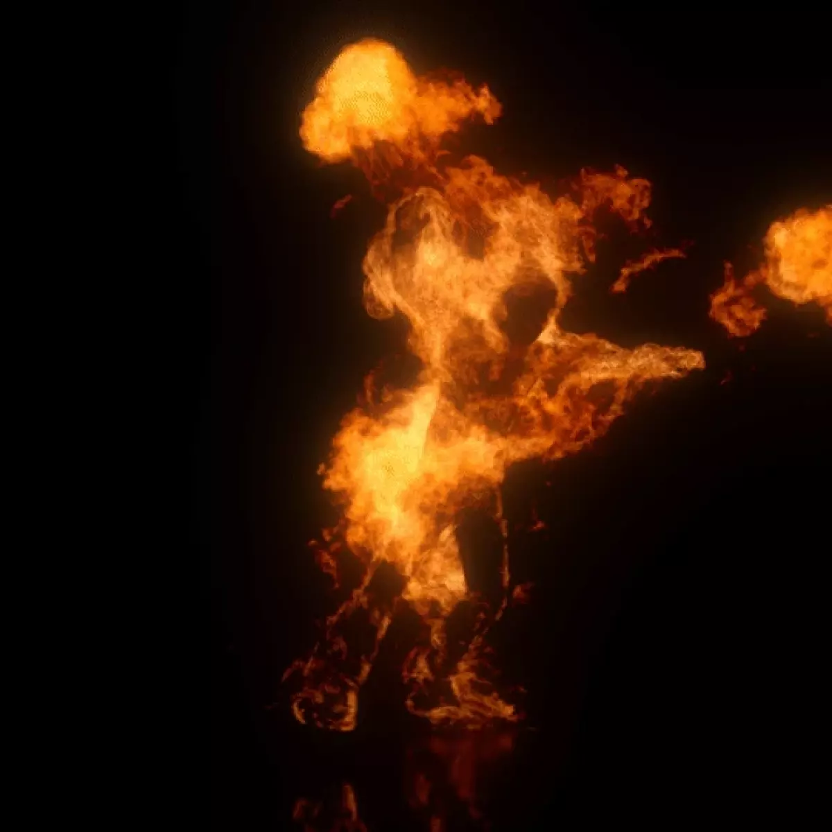 CG角色动画-发光的人物跳舞动画