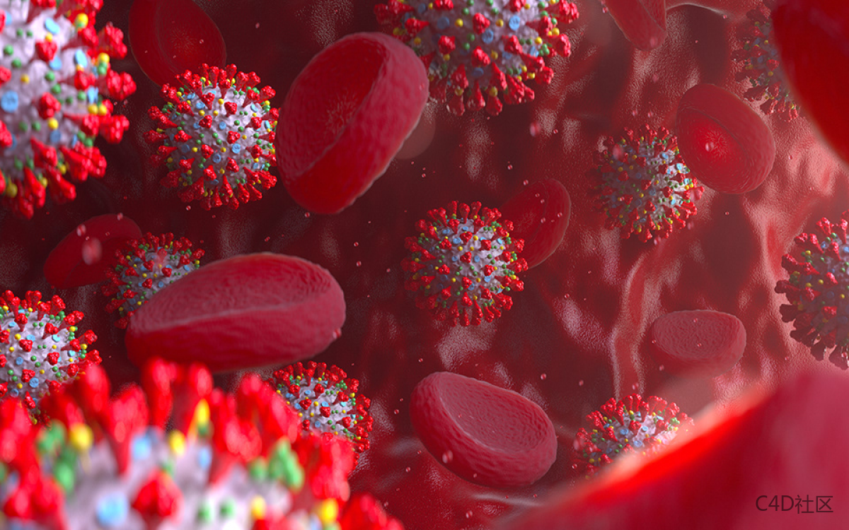 新冠状病毒3D视频片段和插图