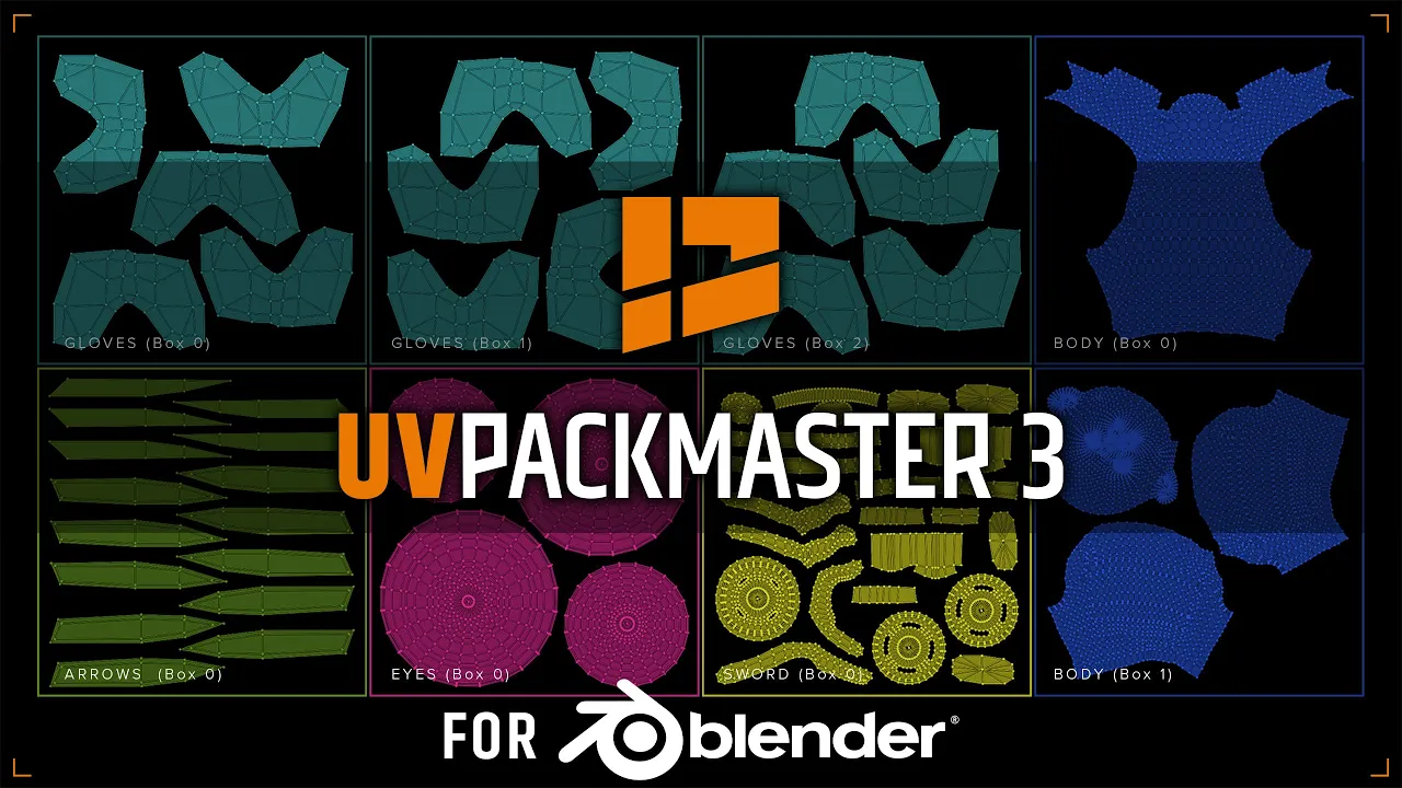UVPackmaster PRO 3.4.4 Fro Blender UV贴图打包插件