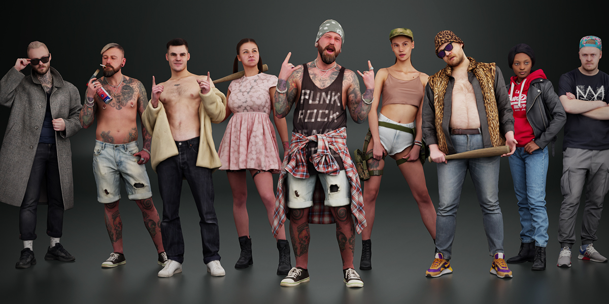 340个人物模型-blender Kanistra People