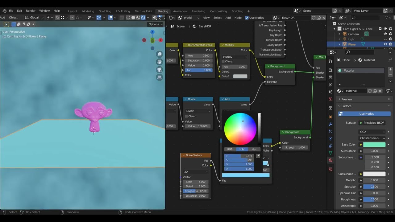 Easy HDRI 2.1.0 fro blender HDR贴图加载插件