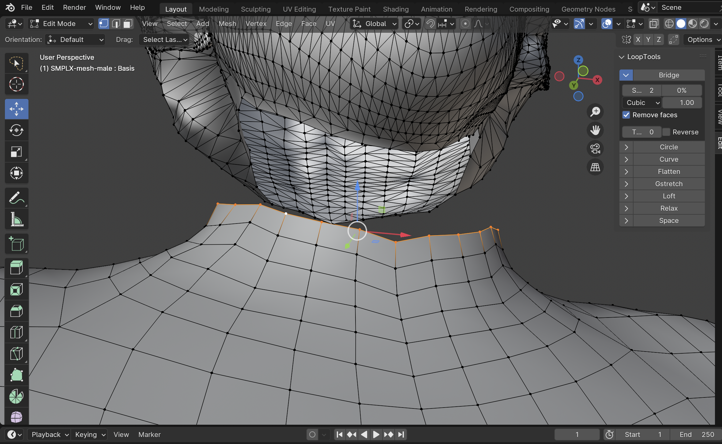 looptools 4.7.7 for blender 建模布线辅助插件