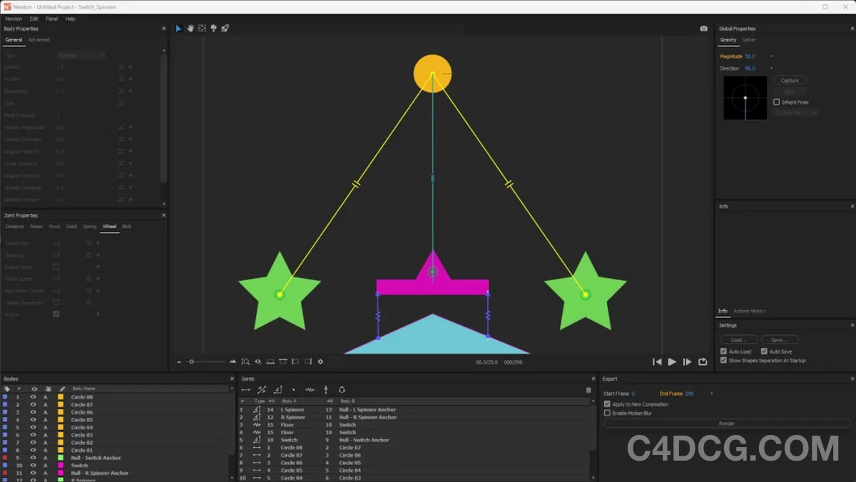 Motion Boutique Newton V4.0.77 Fro After Effects 2D 图层物理模拟动力学插件