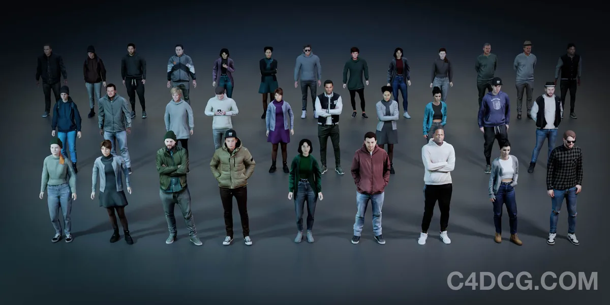 Procedural Crowds v2.1.2 Fro Blender 程序化人群生成插件