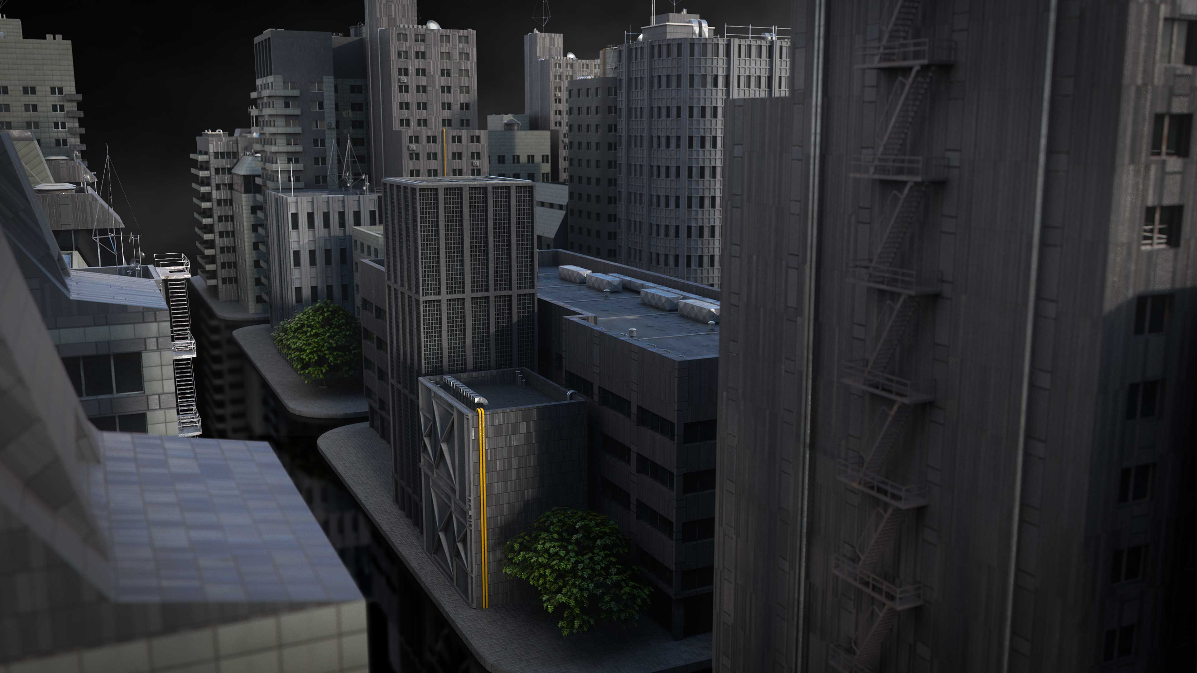 日本未来城市楼房建筑 blender模型 Neo Tokyo