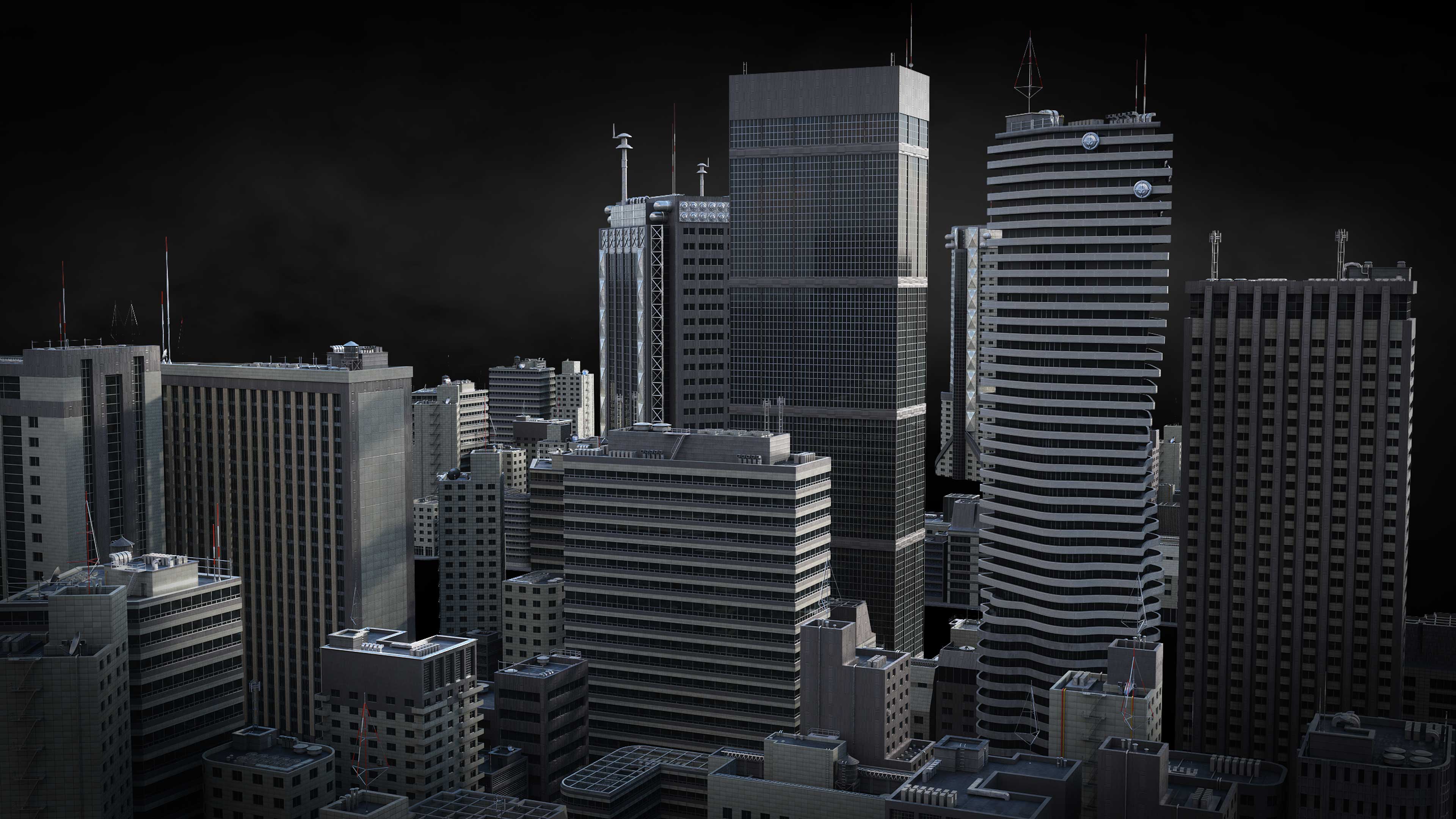 日本未来城市楼房建筑 blender模型 Neo Tokyo