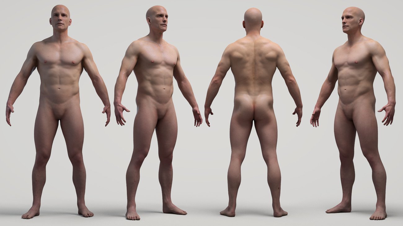 高精度男性和女性blender模型 Ultimate Textured Male And Female Base Mesh Bundle