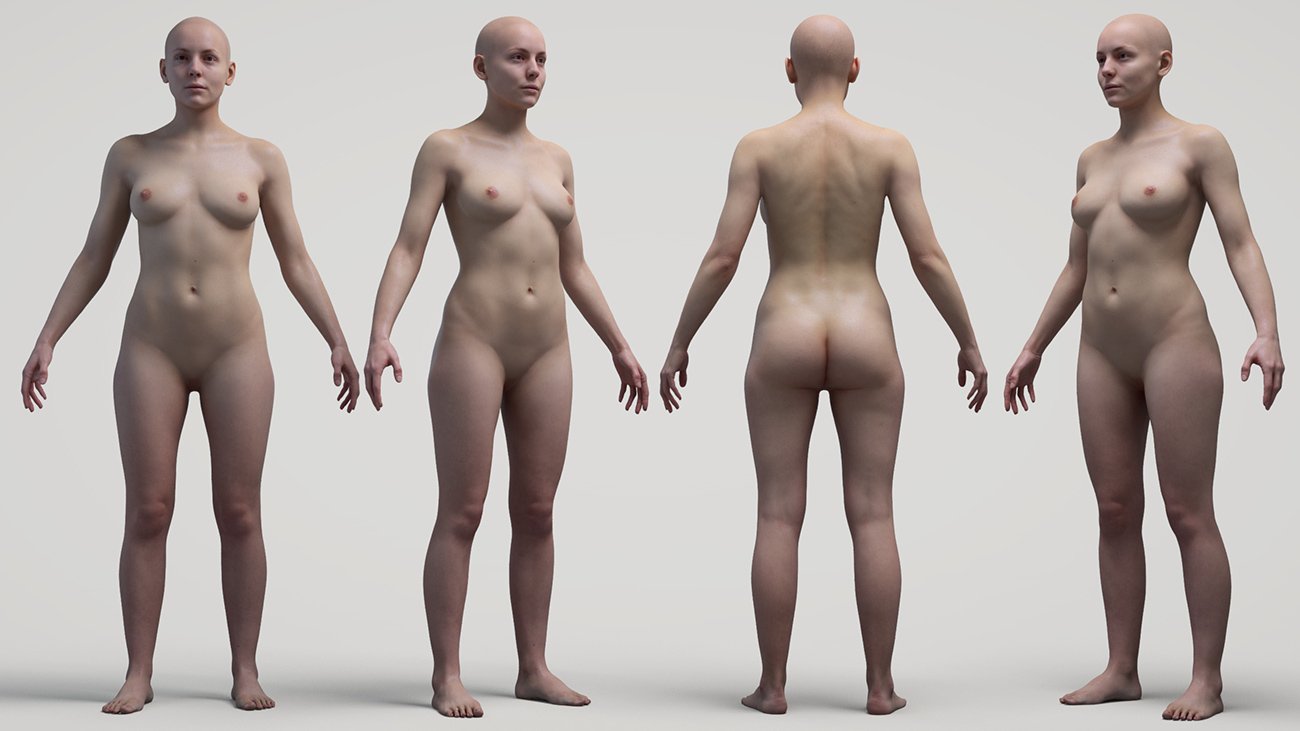 高精度男性和女性blender模型 Ultimate Textured Male And Female Base Mesh Bundle
