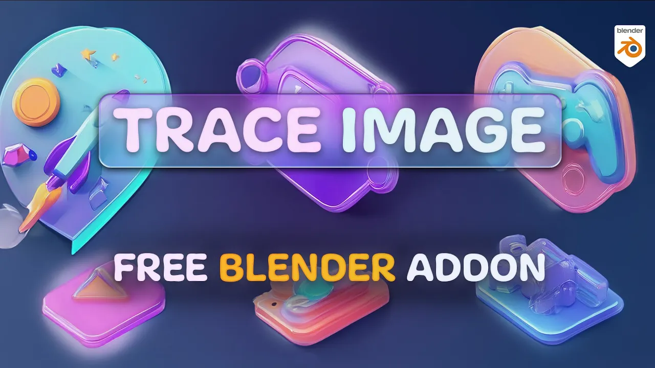 Image Trace Generator v1.0.0 fro Blender 图片转三维图形插件