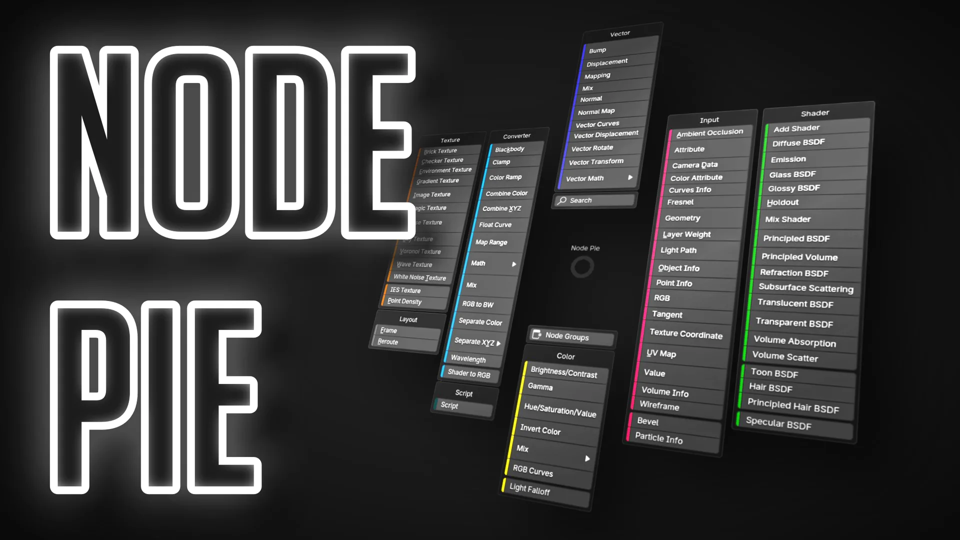 Node Pie v1.2.43 fro blender 饼干菜单插件