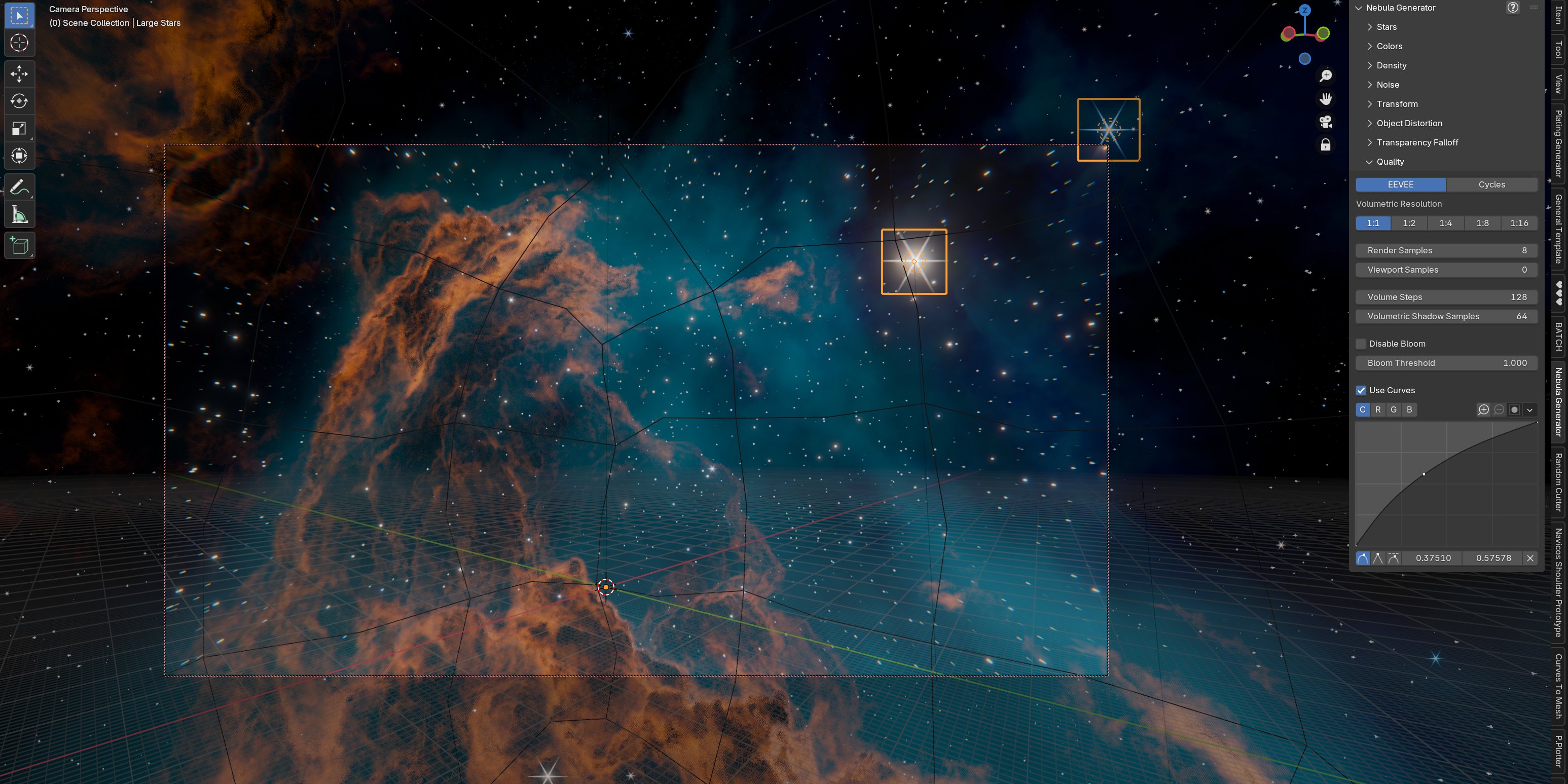 Nebula Generator 3.0.1 for blender 太空星云生成插件