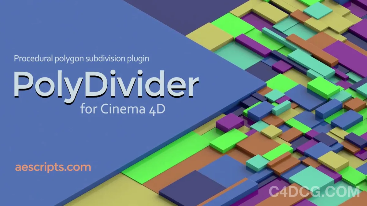 PolyDivider v1.2.3 Fro Cinema 4D细分循环分裂插件