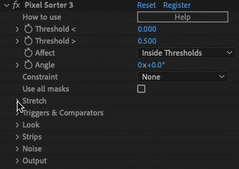 Pixel Sorter 3.1.0 像素拉伸撕裂特效插件