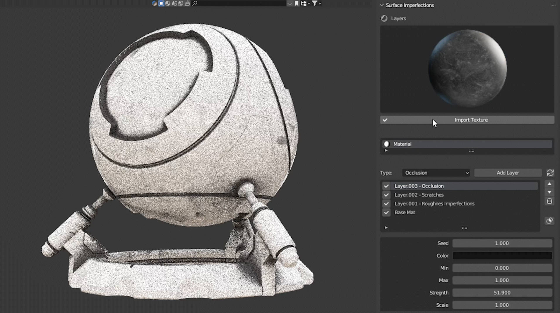 Perfect Imperfections v1.0 fro Blender 划痕污迹做旧插件
