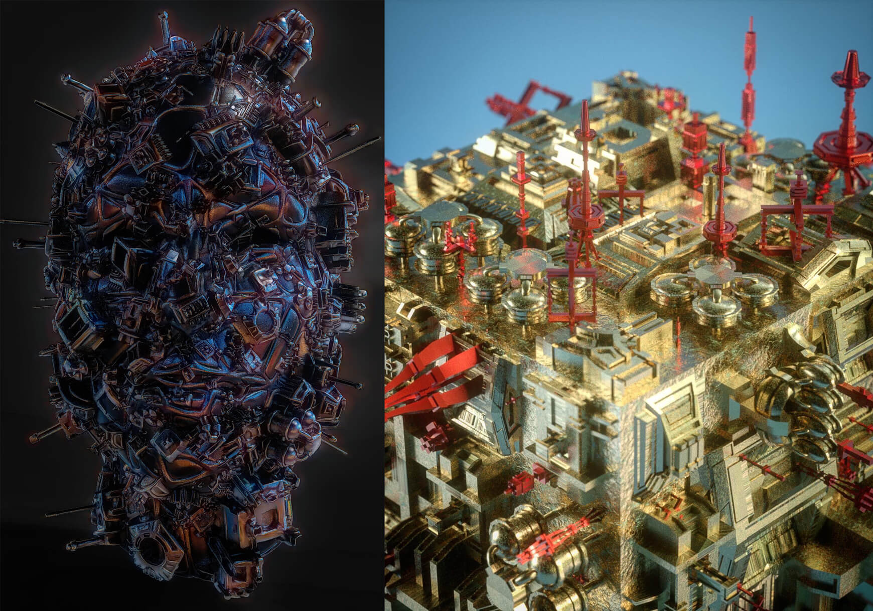 Poly Greeble V1.3 for Cinema 4D 城市建筑预设插件