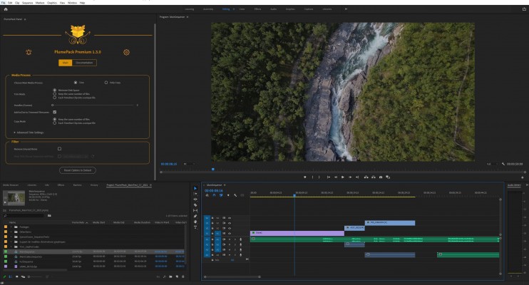 PlumePack V2.0.4 for Premiere Pro 工程整理打包插件