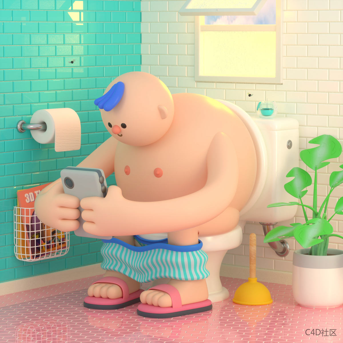 C4D卡通人物模型灵感收集