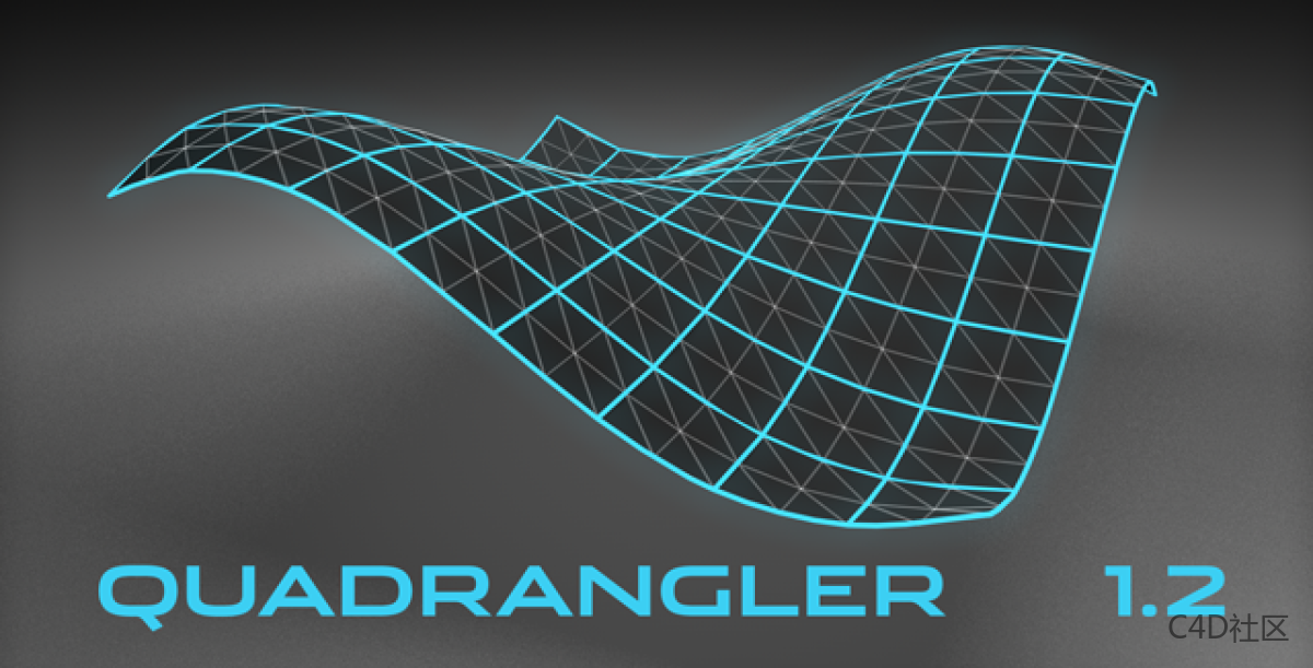 Quadrangler v1.20.0 for Cinema 4D 三角面转四边面模型布线优化插件