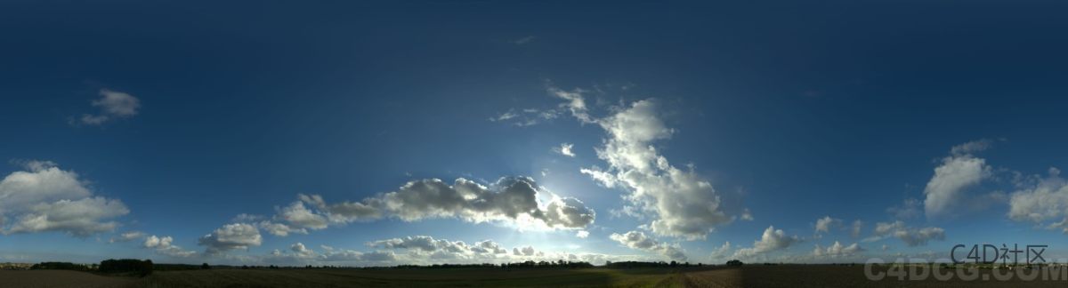 24K全景天空（5）云层很厚HDRI天空贴图