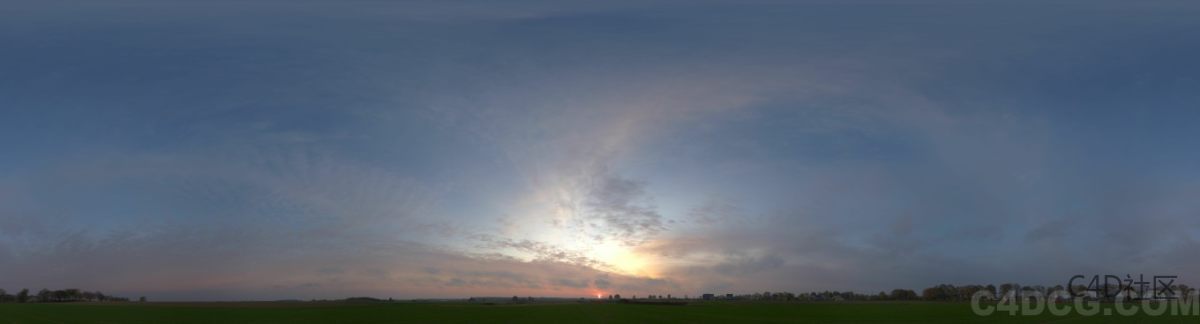 24K全景天空（8）晚霞-HDRI天空贴图