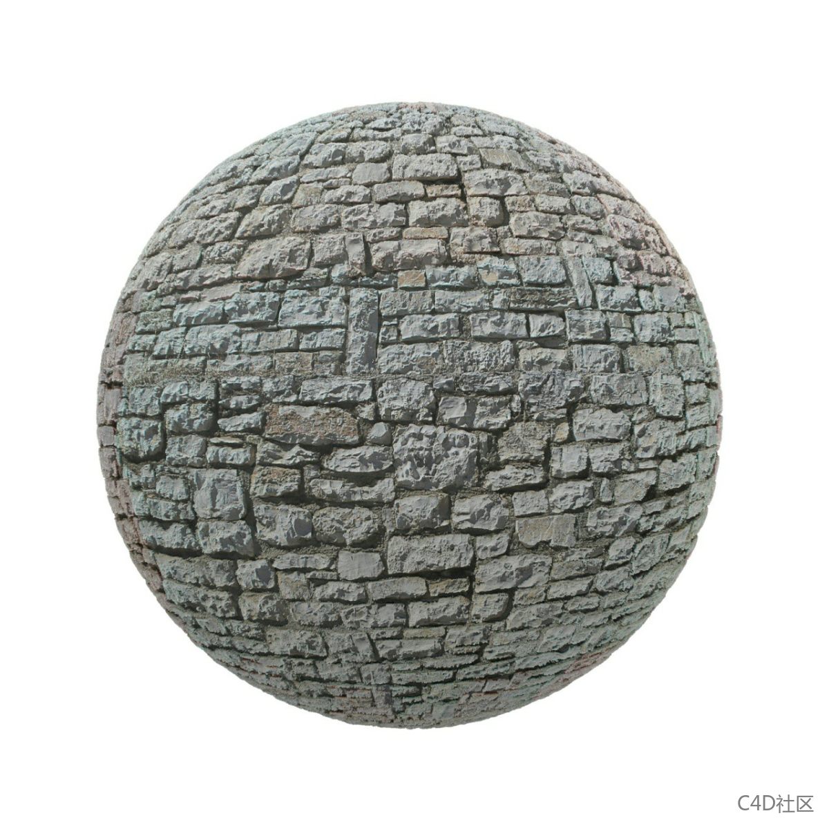 灰色大石块路面/墙壁