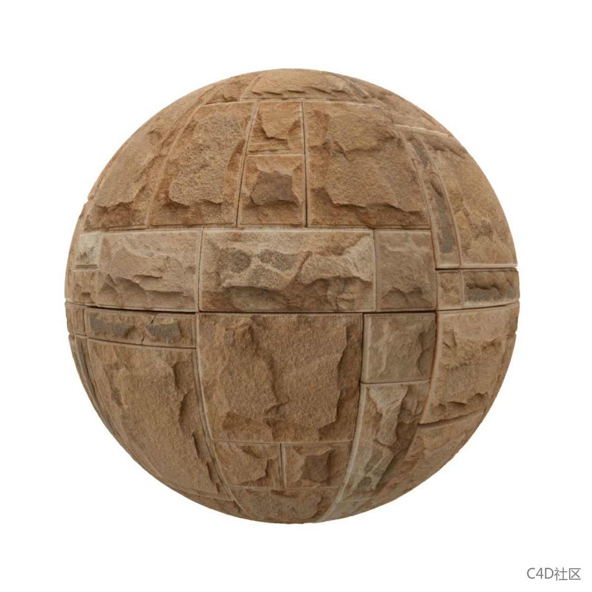 橙色砂岩石砖墙