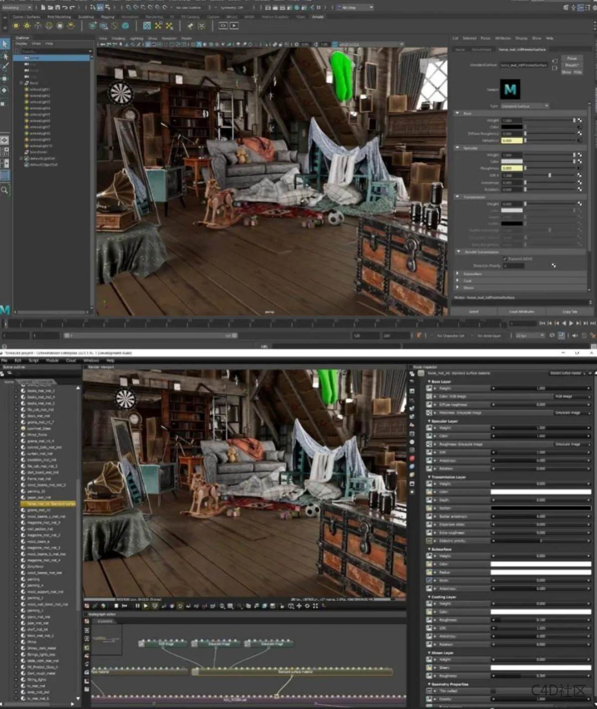 Octane Render 2022焦散渲染快1000倍，且更锐利，并加入实时渲染内核