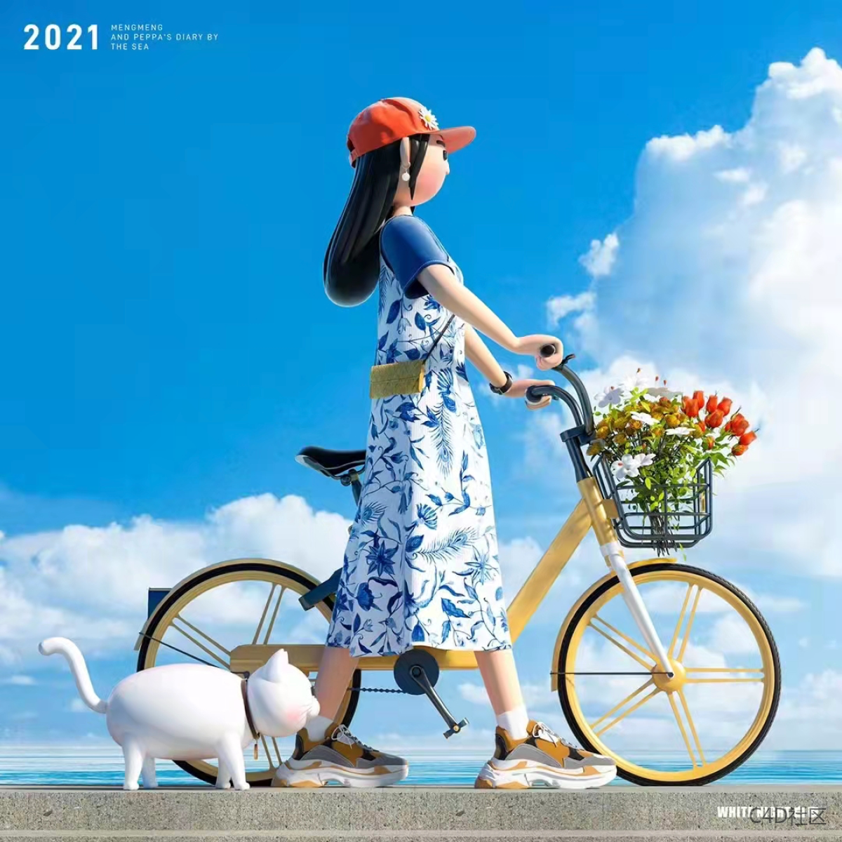 又一个不要脸的白嫖,直接把别人C4D作品抠出来用!