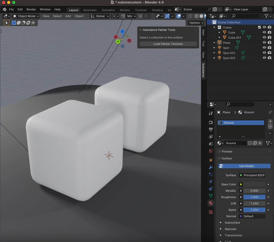 Substance Import-Export Tools v1.3.25 Blender/Substance桥接插件