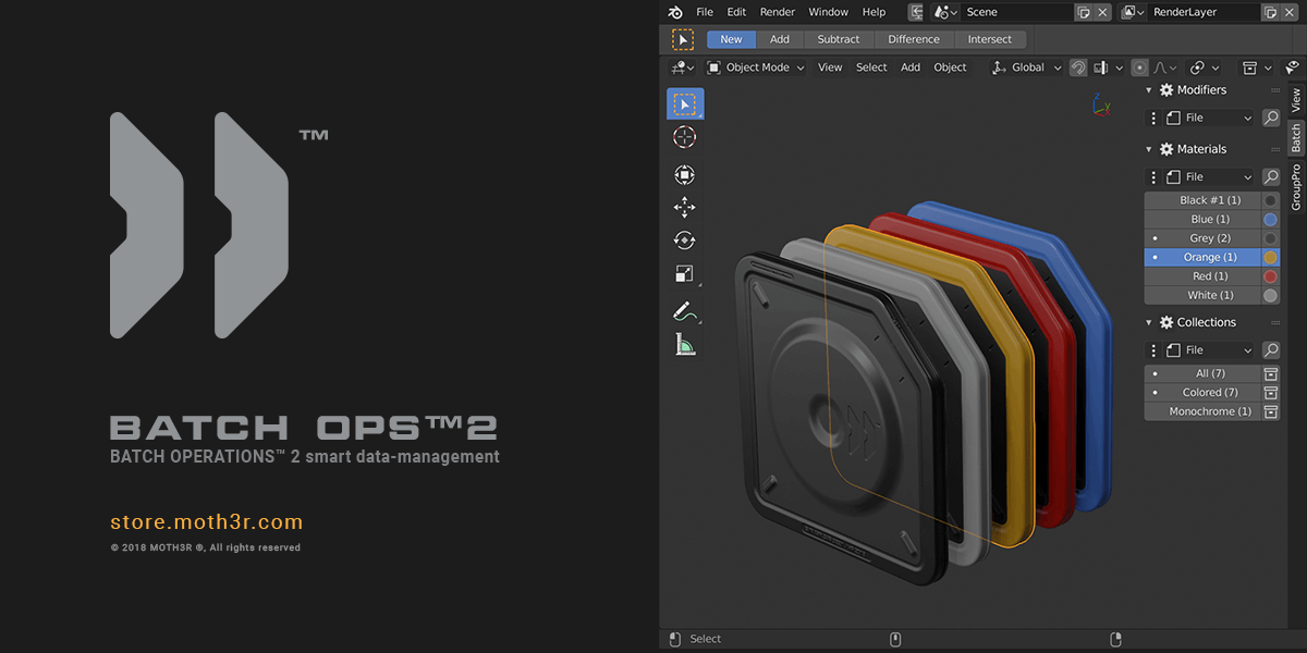 Batch Operations V1.12 fro Blender 数据管理器插件