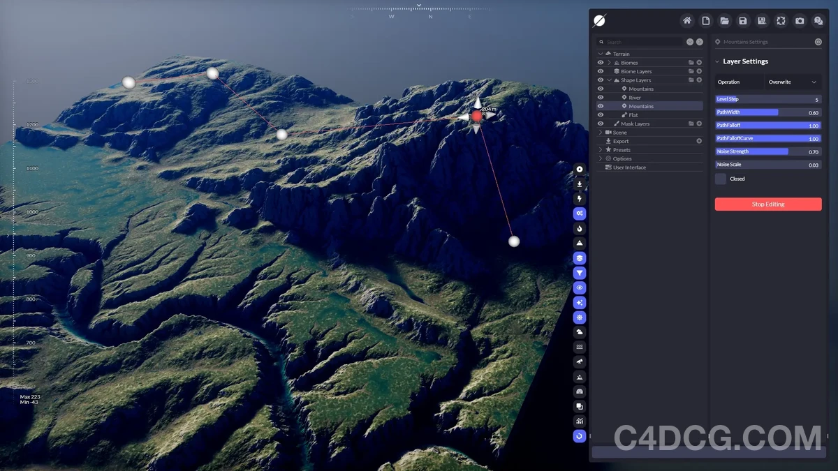 World Creator 2025.1 beta GPU实时三维地形景观生成器软件