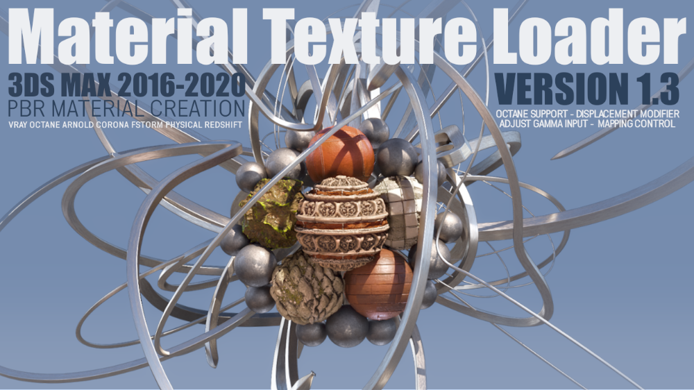 Gumroad – Material Texture Loader v1.830 for 3Ds Max PBR材质加载插件