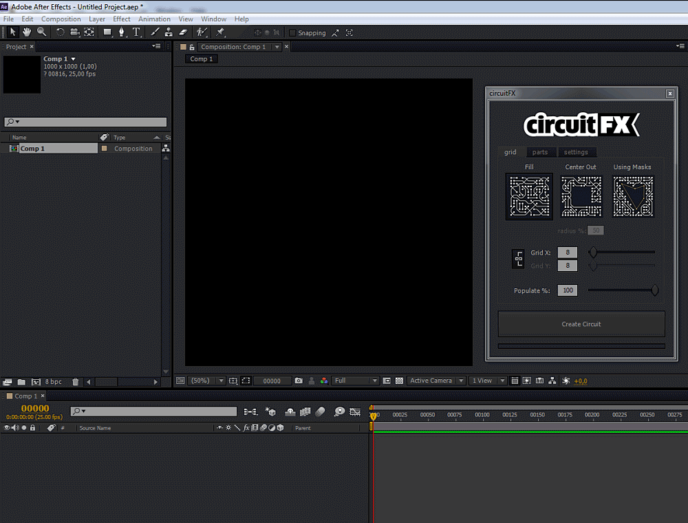 CircuitFX v1.90c Fro After Effects 电路板线路动画脚本
