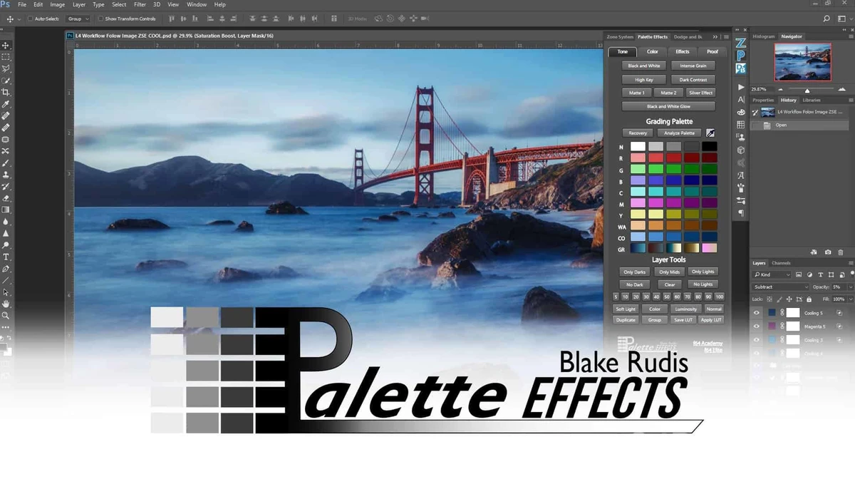 Palette Effects Panel v2.0.1 Fro Photoshop 调色面板扩展插件