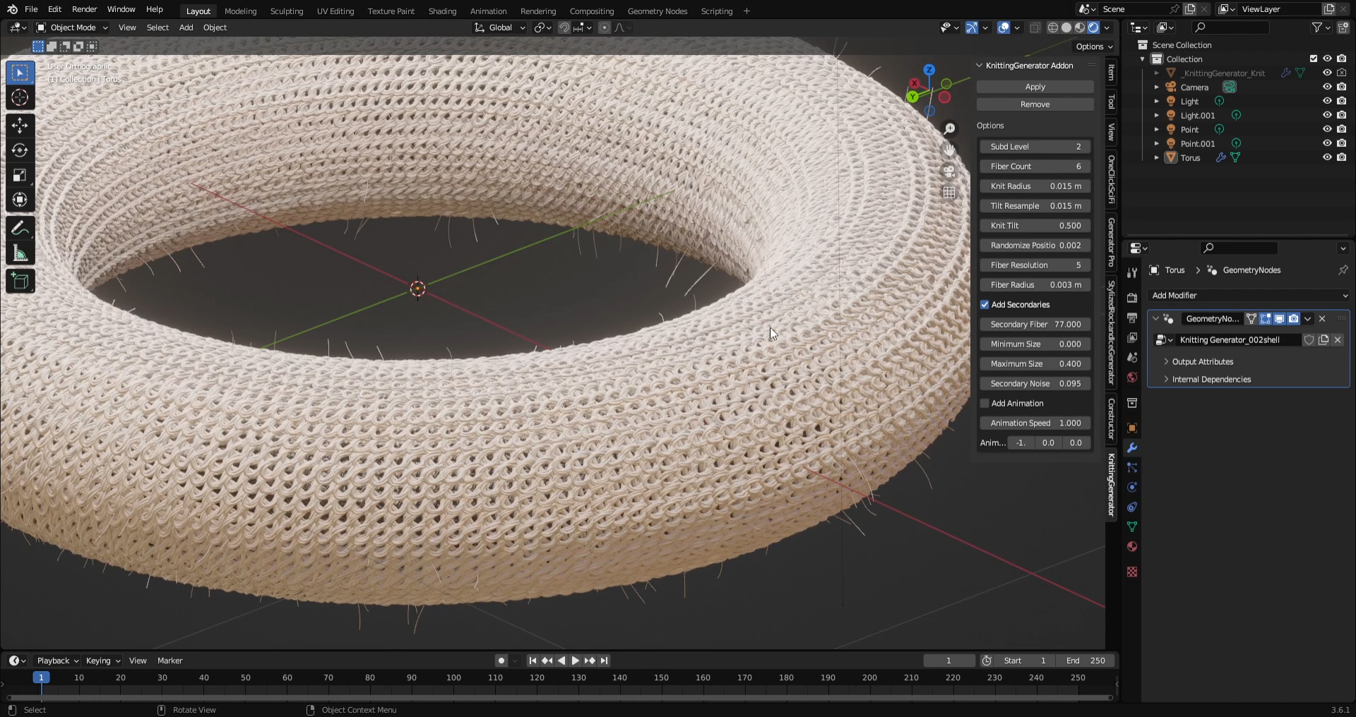 Knitting Generator v4.0 Fro Blender 针织物生成器插件