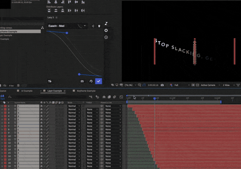 Lazy v2.0.8 fro After Effects 缓入缓出弹性动画脚本