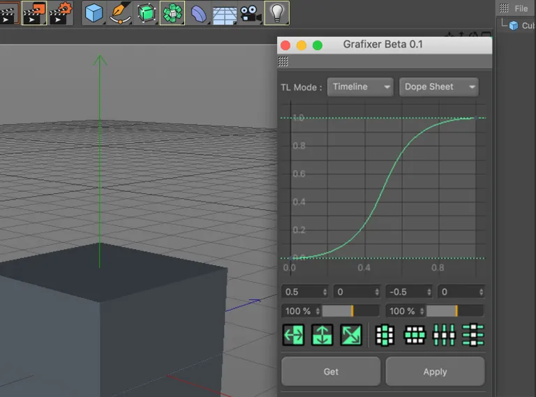 Grafixer 2.0 fro Cinema 4D 动画曲线编辑辅助插件