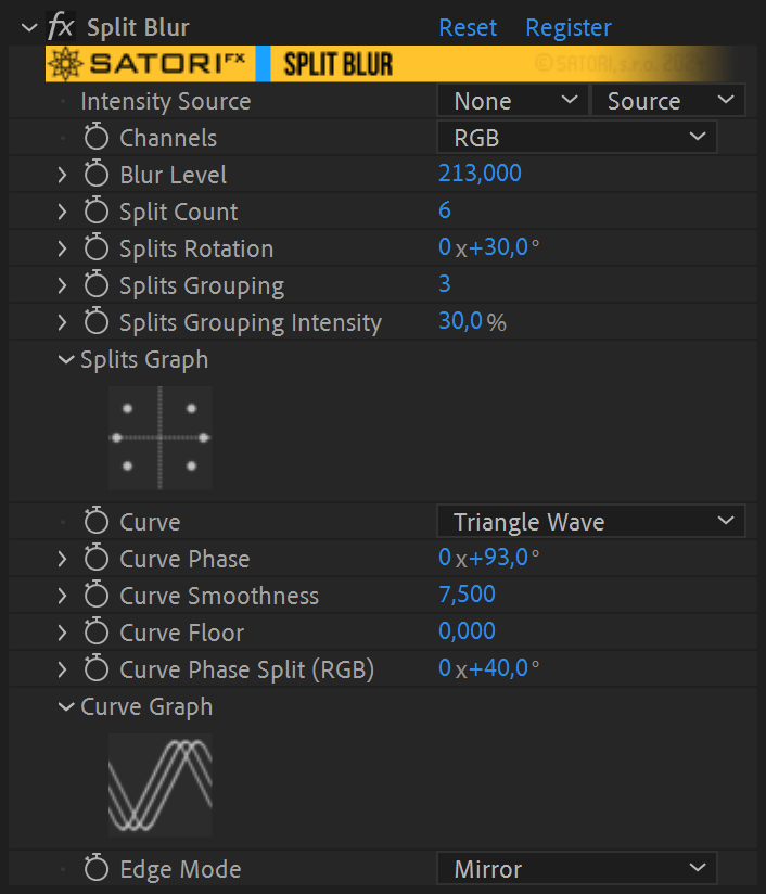 Split Blur v1.3.2 for After Effects 万花筒风格模糊插件