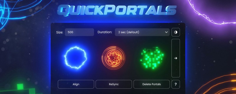 QuickPortals V1.0.0 for After Effects 能量传送门特效视频转场脚本