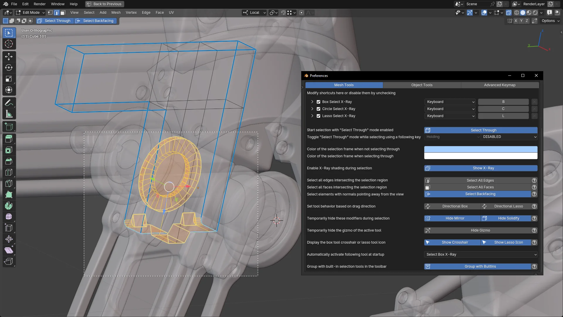 X-Ray Selection Tools 4.8.3 for blender 透视选择插件